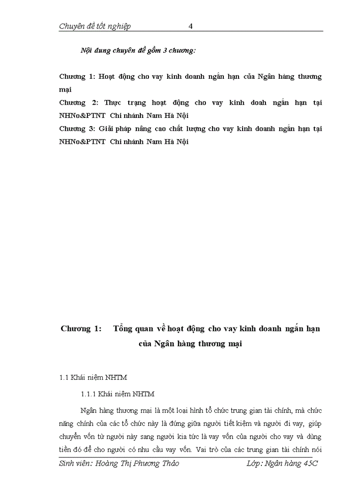image for page Một số giải pháp nhằm nâng cao chất lượng cho vay ngắn hạn đối với doanh nghiệp tại NHNo&PTNT Chi nhánh Nam Hà Nội