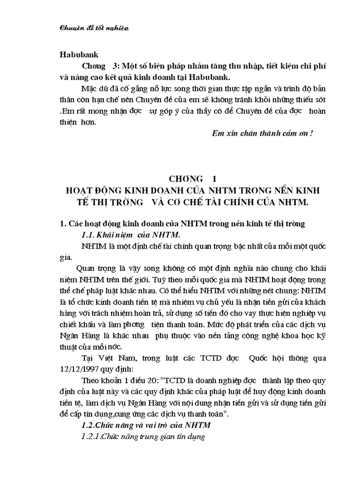 image for page Một số giải pháp nhằm tăng thu nhập, tiết kiệm chi phí, nâng cao kết quả kinh doanh tại Ngân hàng thương mại cổ phần nhà Hà Nội