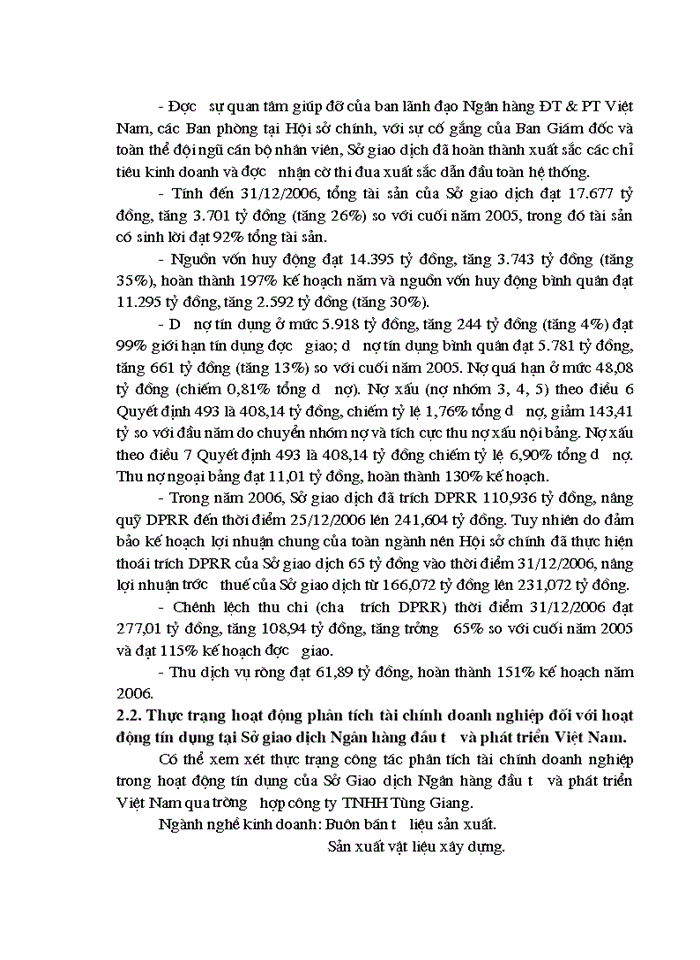 image for page Giải pháp nâng cao chất lượng phân tích tài chính doanh nghiệp    phục vụ cho hoạt động tín dụng tại Sở Giao Dịch  NHĐT & PTVN