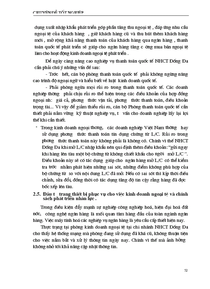 image for page Một số giải pháp tăng cường hoạt động kinh doanh ngoại tệ tại Ngân Hàng Công Thương Đống Đa