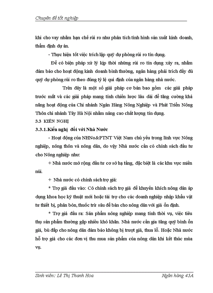 image for page Giải pháp nâng cao chất lượng tín dụng tại Chi nhánh ngân hàng Nông nghiệp và Phát triển nông thôn chi nhánh Tây Hà Nội
