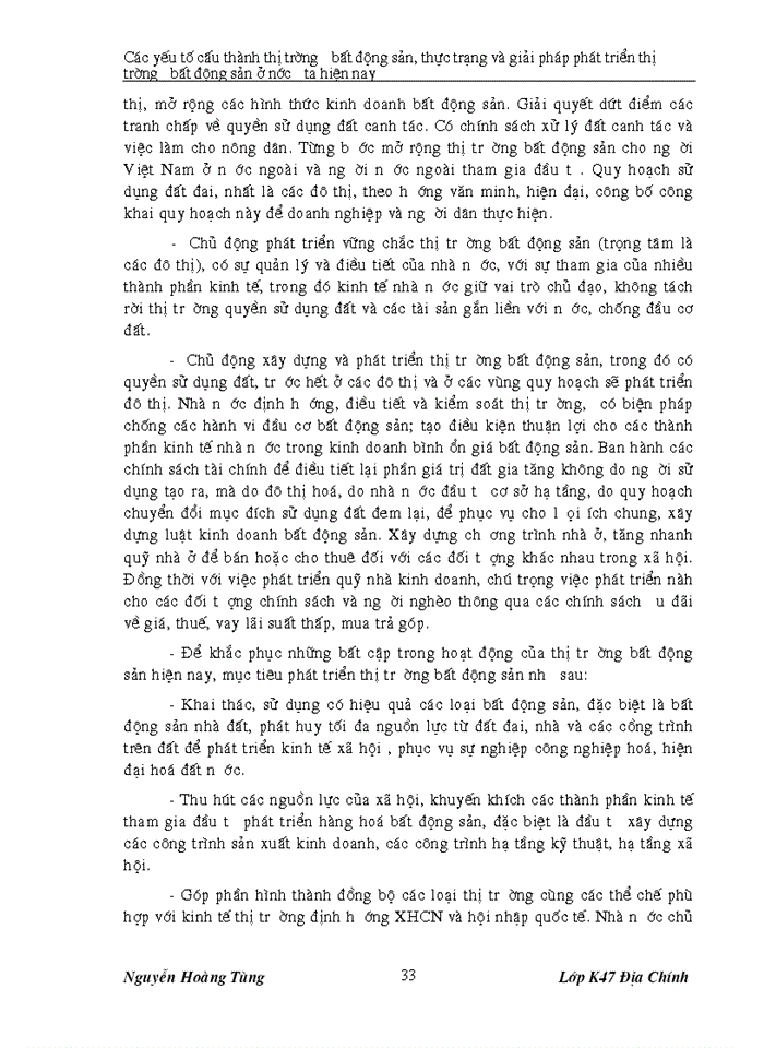 image for page Các yếu tố cấu thành thị trường bất động sản, thực trạng và giải pháp phát triển thị trường bất động sản ở nước ta hiện nay