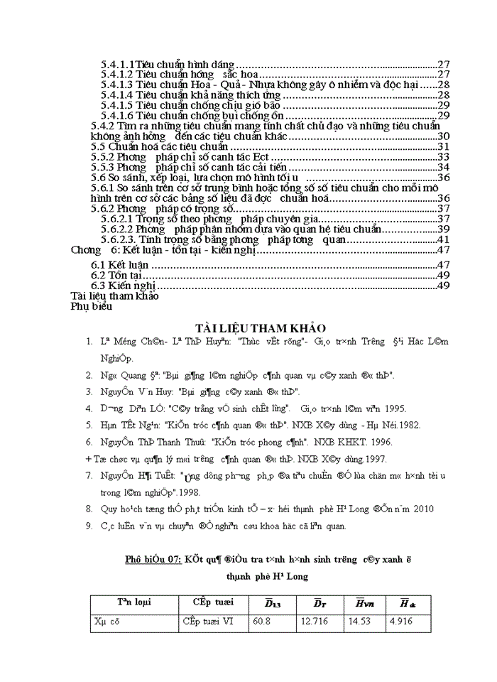 image for page Đánh giá và xếp loại một số loài cây trồng thường gặp trên đường phố tại thành phố Hạ Long