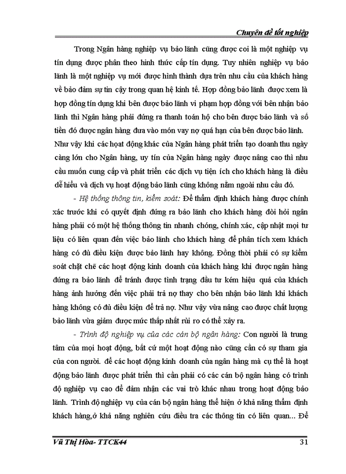 image for page Giải pháp nâng cao chất lượng hoạt động bảo lãnh tại chi nhánh Ngân hàng Công Thương Thanh Xuân
