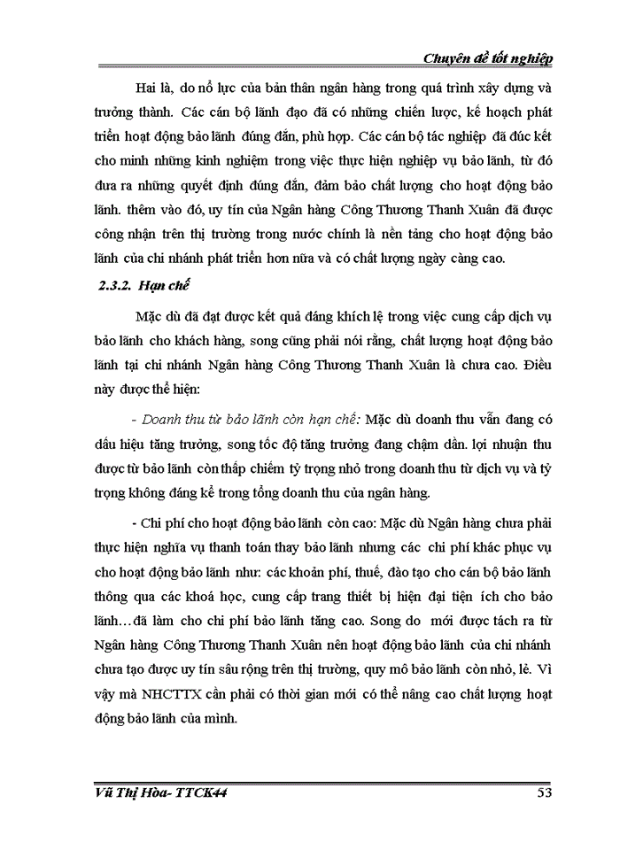 image for page Giải pháp nâng cao chất lượng hoạt động bảo lãnh tại chi nhánh Ngân hàng Công Thương Thanh Xuân