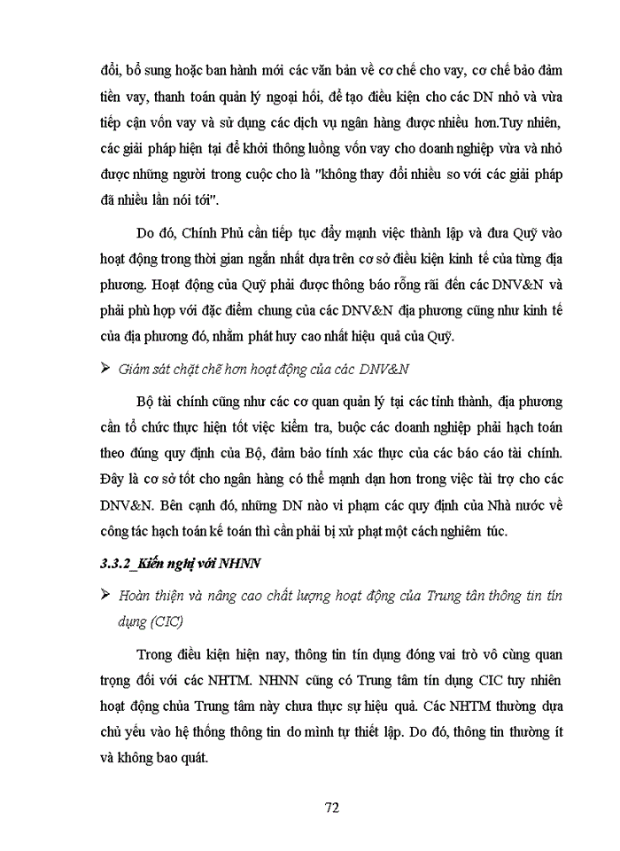 image for page Nâng cao chất lượng tín dụng đối với doanh nghiệp vừa và nhỏ tại Ngân hàng Công thương Thanh Xuân