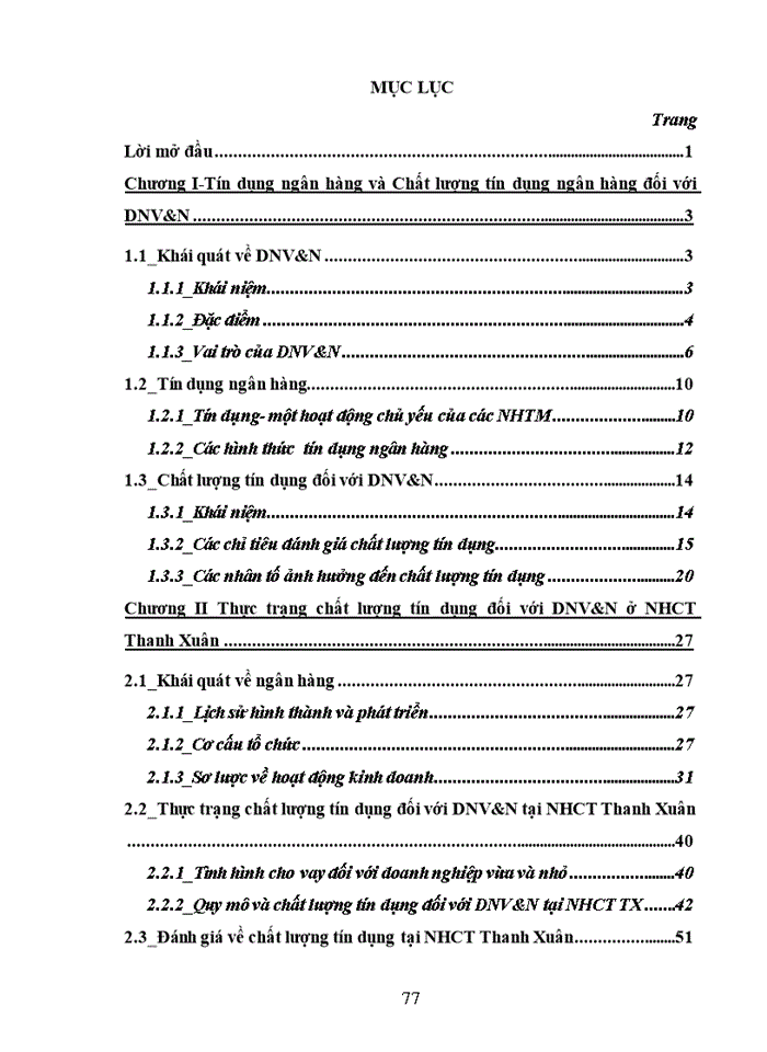 image for page Nâng cao chất lượng tín dụng đối với doanh nghiệp vừa và nhỏ tại Ngân hàng Công thương Thanh Xuân