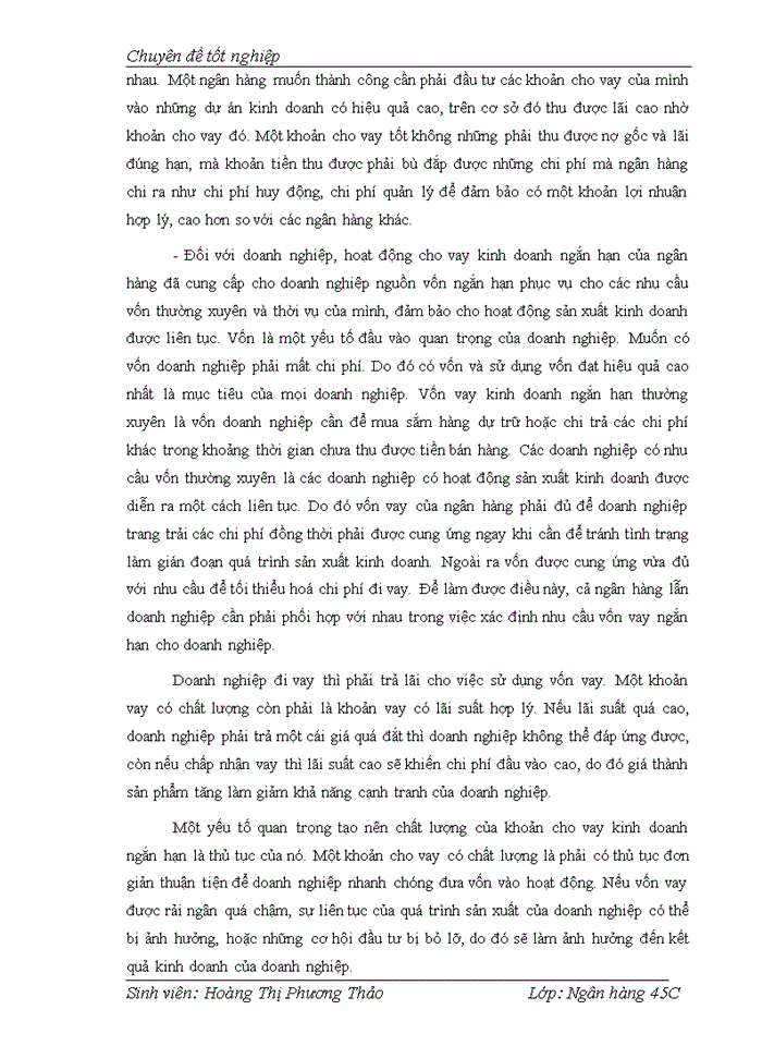image for page Giải pháp nâng cao chất lượng cho vay kinh doanh ngắn hạn tại NHNo & PTNT Chi nhánh Nam Hà Nội