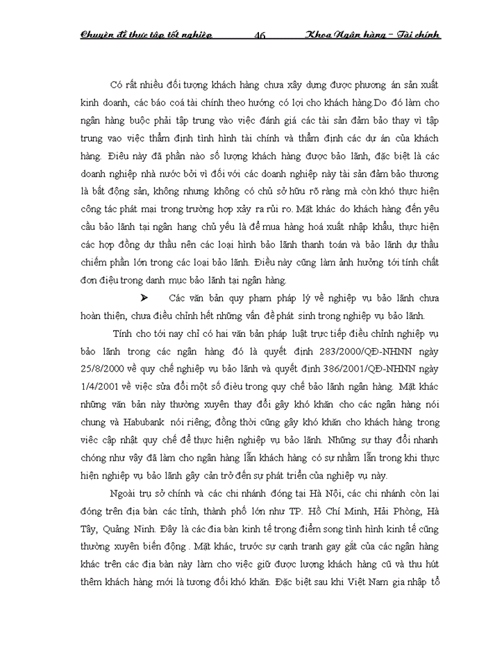 image for page Mở rộng hoạt động bảo lãnh tại ngân hàng thương mại cổ phần nhà Hà Nội