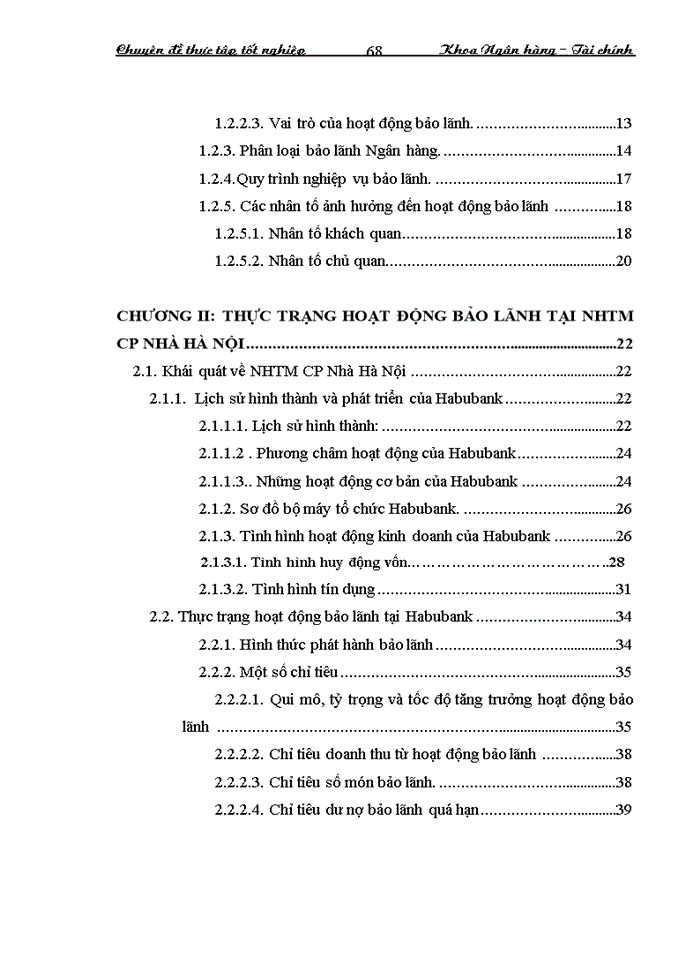 image for page Mở rộng hoạt động bảo lãnh tại ngân hàng thương mại cổ phần nhà Hà Nội