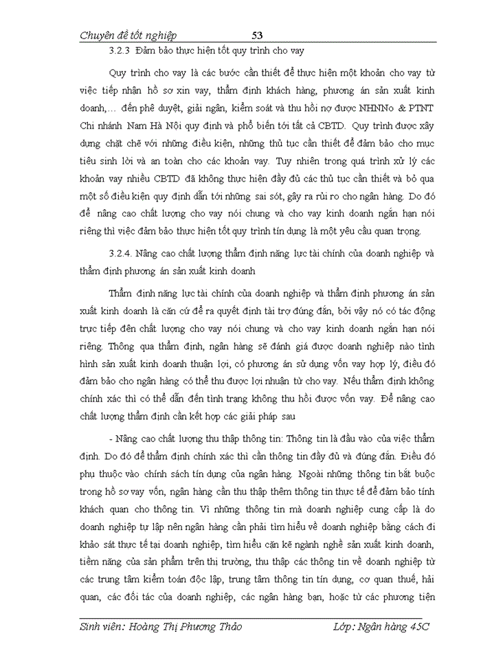 image for page Giải pháp nâng cao chất lượng cho vay kinh doanh ngắn hạn tại NHNo & PTNT Chi nhánh Nam Hà Nội