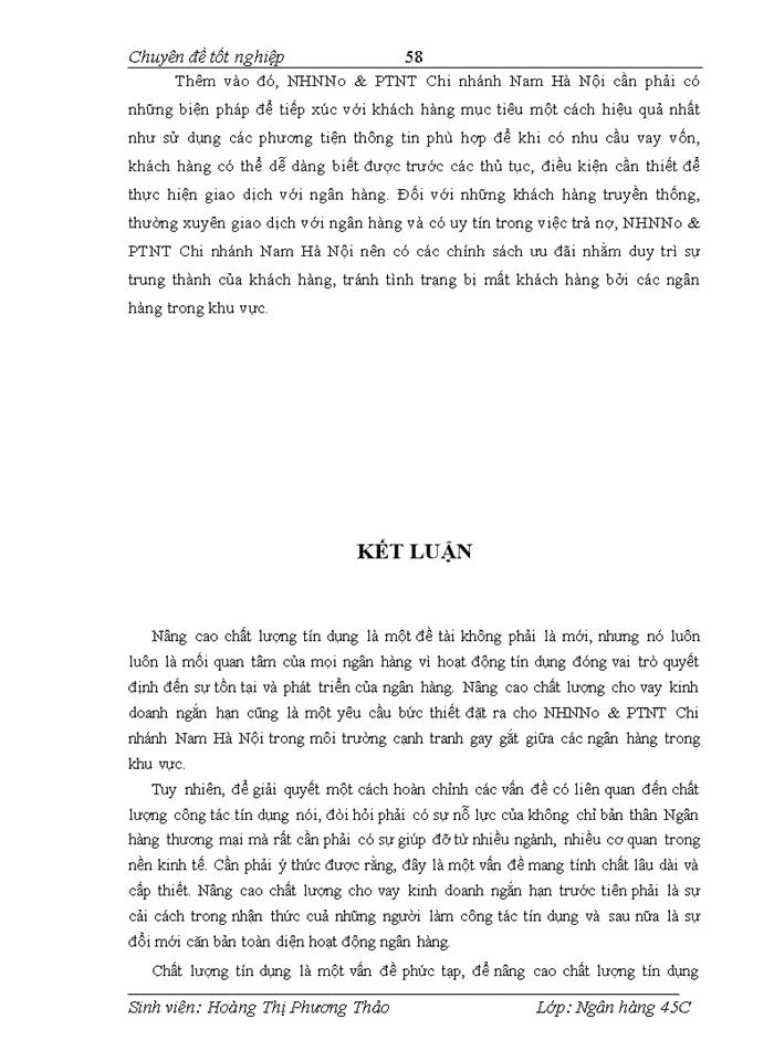 image for page Giải pháp nâng cao chất lượng cho vay kinh doanh ngắn hạn tại NHNo & PTNT Chi nhánh Nam Hà Nội