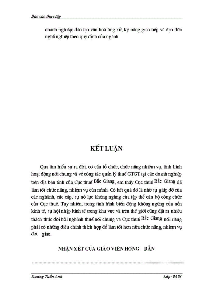 image for page thực trạng công tác quản lý thuế gtgt đối với các doanh nghiệp trên địa bàn tỉnh bắc giang