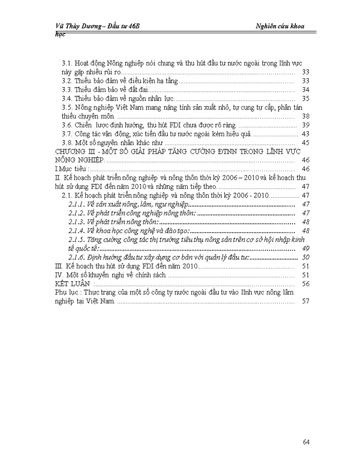 image for page Đầu tư trực tiếp nước ngoài trong lĩnh vực nông nghiệp và phát triển nông thôn