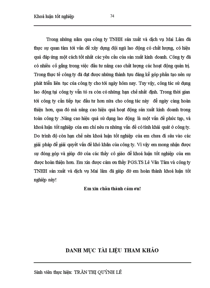 image for page Nâng cao hiệu quả sử dụng lao động ở công ty TNHH sản xuất và dịch vụ Mai Lâm