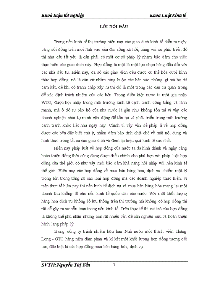 image for page Pháp luật về hợp đồng dịch vụ du lịch và thực tiễn áp dụng tại công ty TNHH nhà nước một thành viên THĂNG LONG -GTC