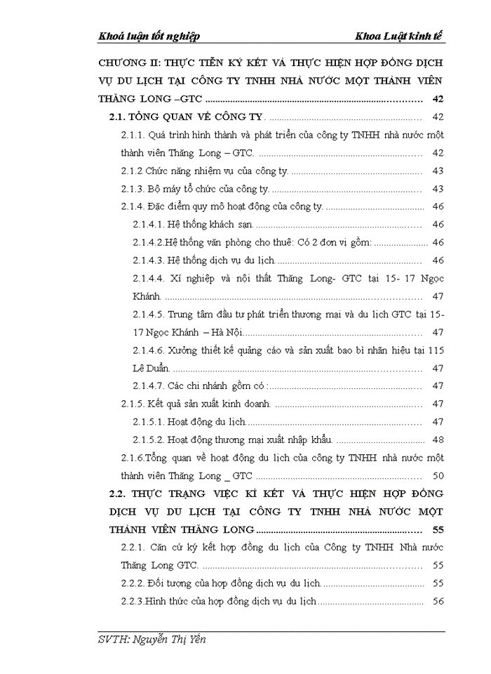 image for page Pháp luật về hợp đồng dịch vụ du lịch và thực tiễn áp dụng tại công ty TNHH nhà nước một thành viên THĂNG LONG -GTC