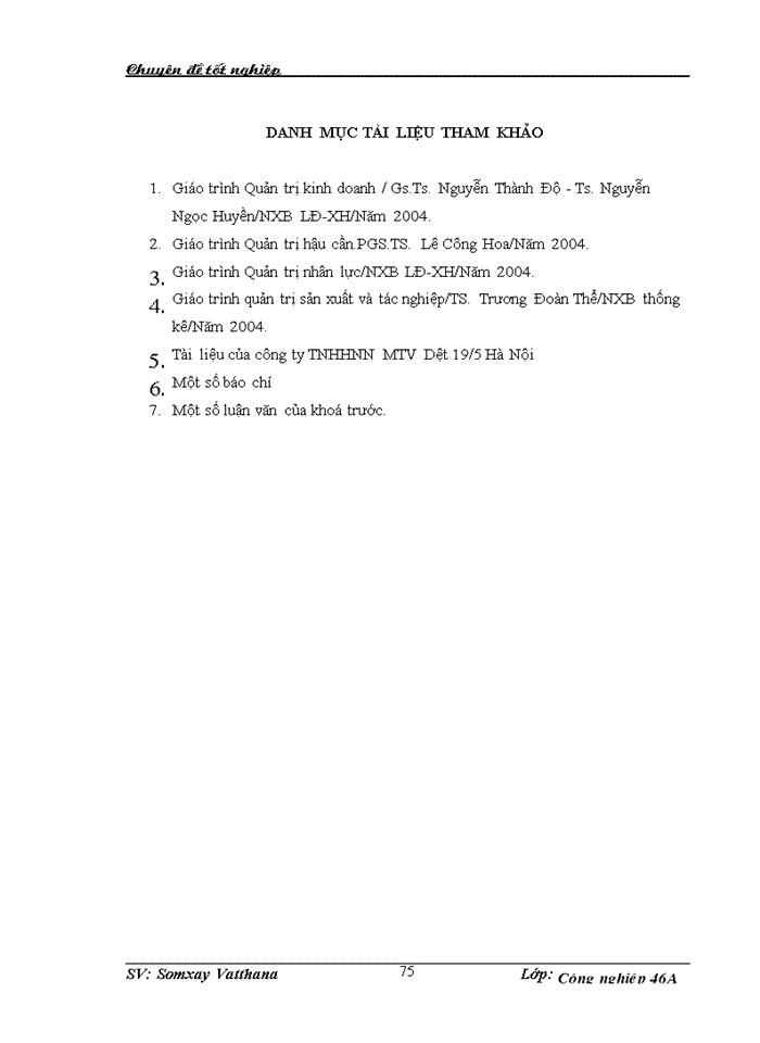 image for page Hoàn thiện công tác cung ứng nguyên vật liệu tại công ty Trách nhiệm hữu hạn nhà nước một thành viên Dệt 19/5 Hà Nội