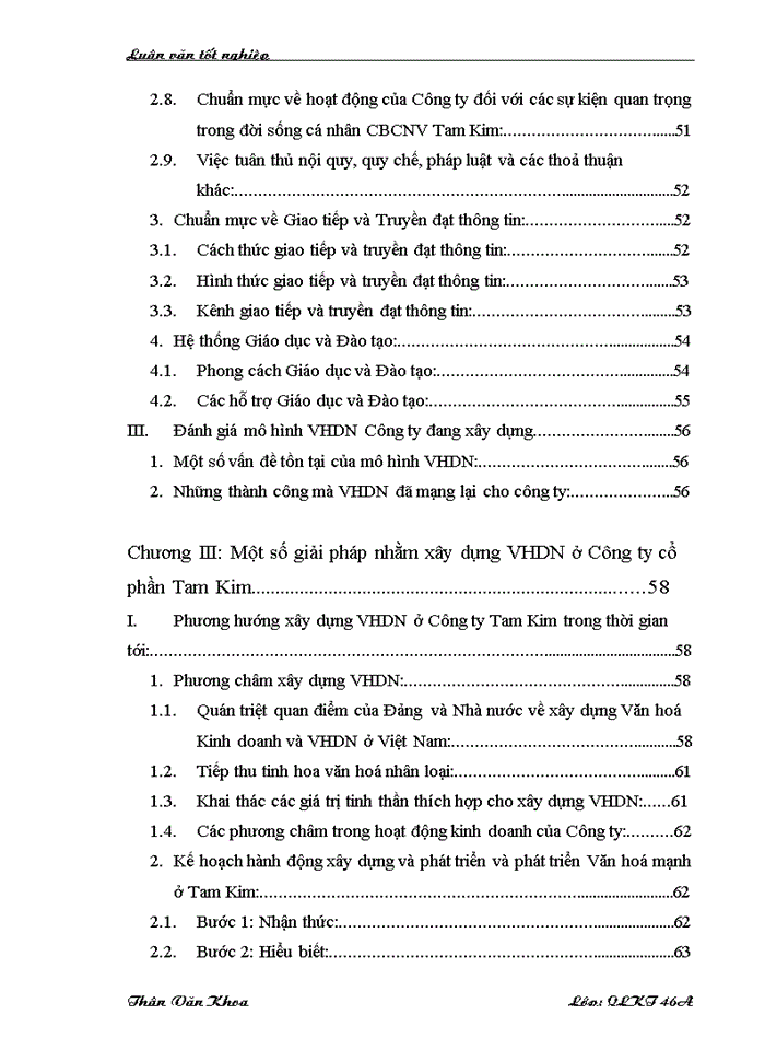 image for page Một số giải pháp nhằm xây dựng văn hóa Doanh nghiệp ở Công ty Cổ phần Tam Kim