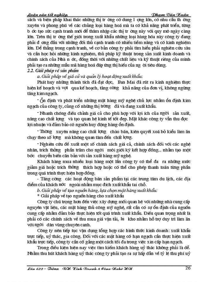 image for page Thực trạng về hoạt động xuất khẩu hàng thủ công mỹ nghệ của công ty