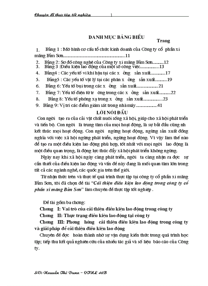 image for page Cải thiện điều kiện lao động trong công ty cổ phần xi măng Bỉm Sơn