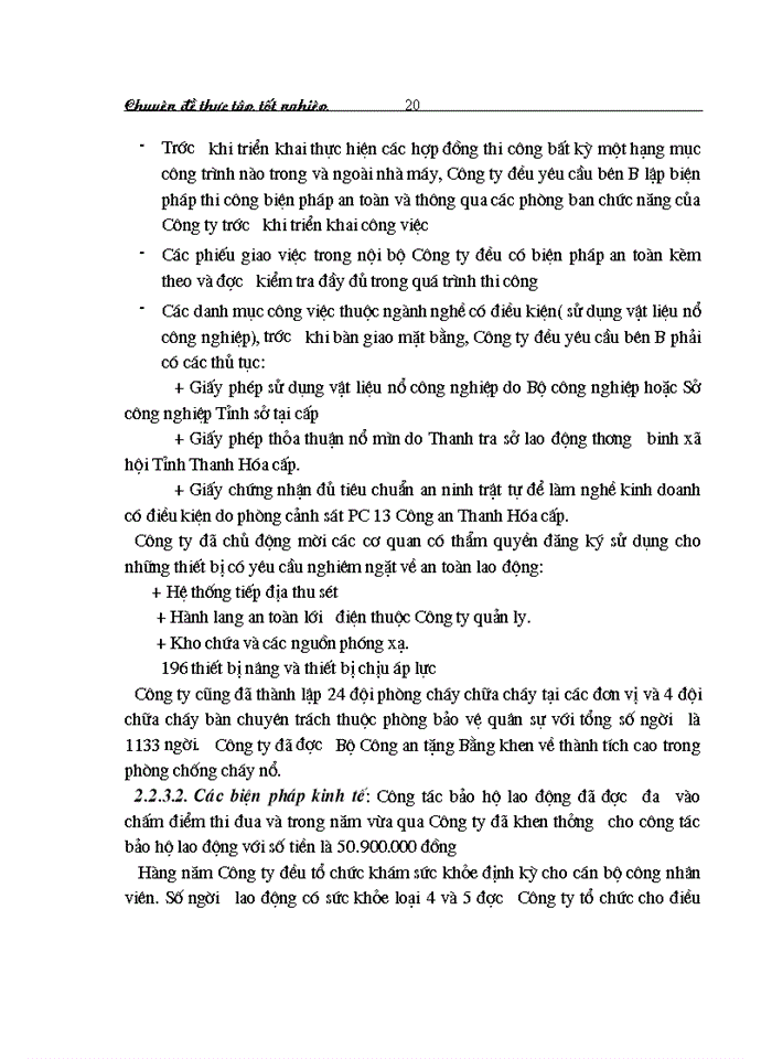 image for page Cải thiện điều kiện lao động trong công ty cổ phần xi măng Bỉm Sơn