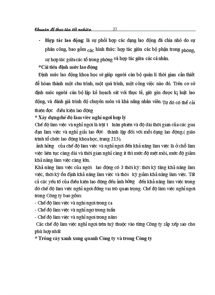 image for page Cải thiện điều kiện lao động trong công ty cổ phần xi măng Bỉm Sơn