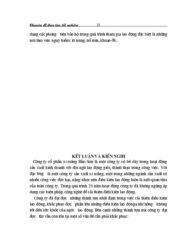 image for page Cải thiện điều kiện lao động trong công ty cổ phần xi măng Bỉm Sơn