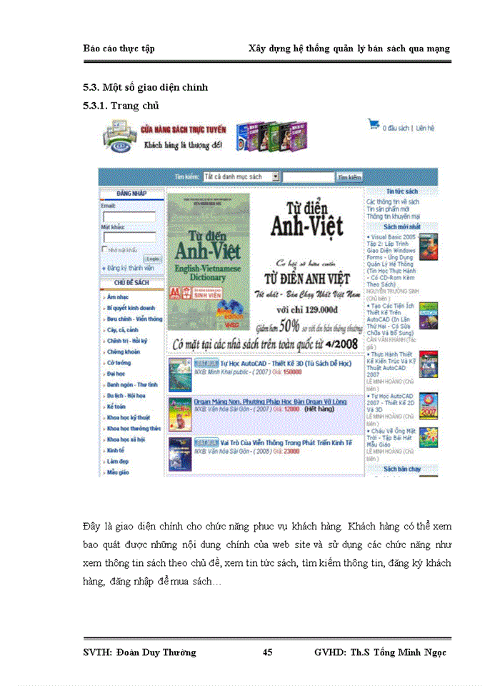 image for page Xây dựng hệ thống quản lý bán sách trên mạng