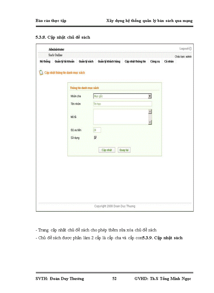 image for page Xây dựng hệ thống quản lý bán sách trên mạng