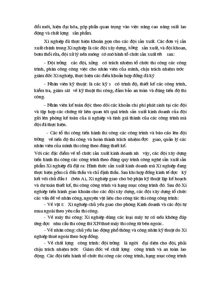 image for page Đặc điểm tổ chức hoạt động kinh doanh và tổ chức bộ máy quản lý của xí nghiệp khảo sát và đầu tư xây dựng