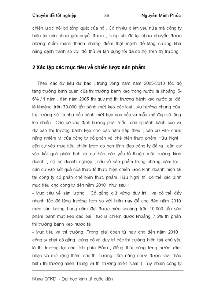 image for page Xây dựng và lựa chọn chiến lược sản phẩm cho công ty cổ phần và chế biến thực phẩm Hữu Nghị