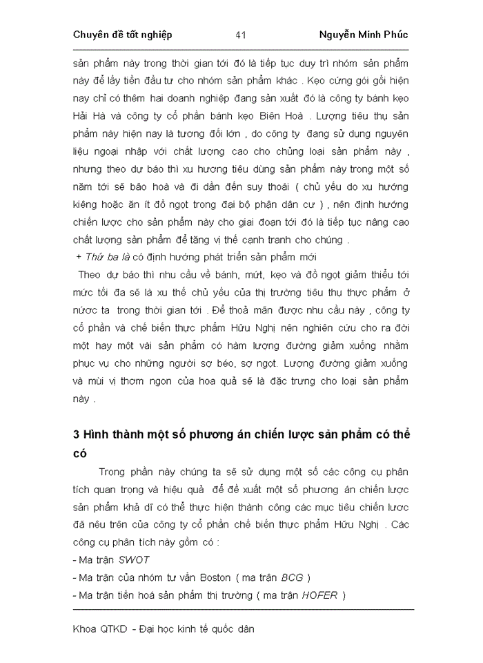 image for page Xây dựng và lựa chọn chiến lược sản phẩm cho công ty cổ phần và chế biến thực phẩm Hữu Nghị