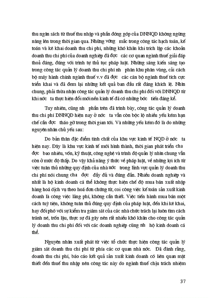 image for page Hoàn thiện cơ chế quản lý doanh thu chi phí đối với khu vực kinh tế ngoài quốc doanh ở nước ta