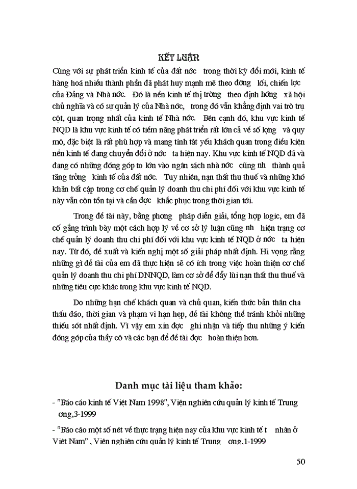 image for page Hoàn thiện cơ chế quản lý doanh thu chi phí đối với khu vực kinh tế ngoài quốc doanh ở nước ta