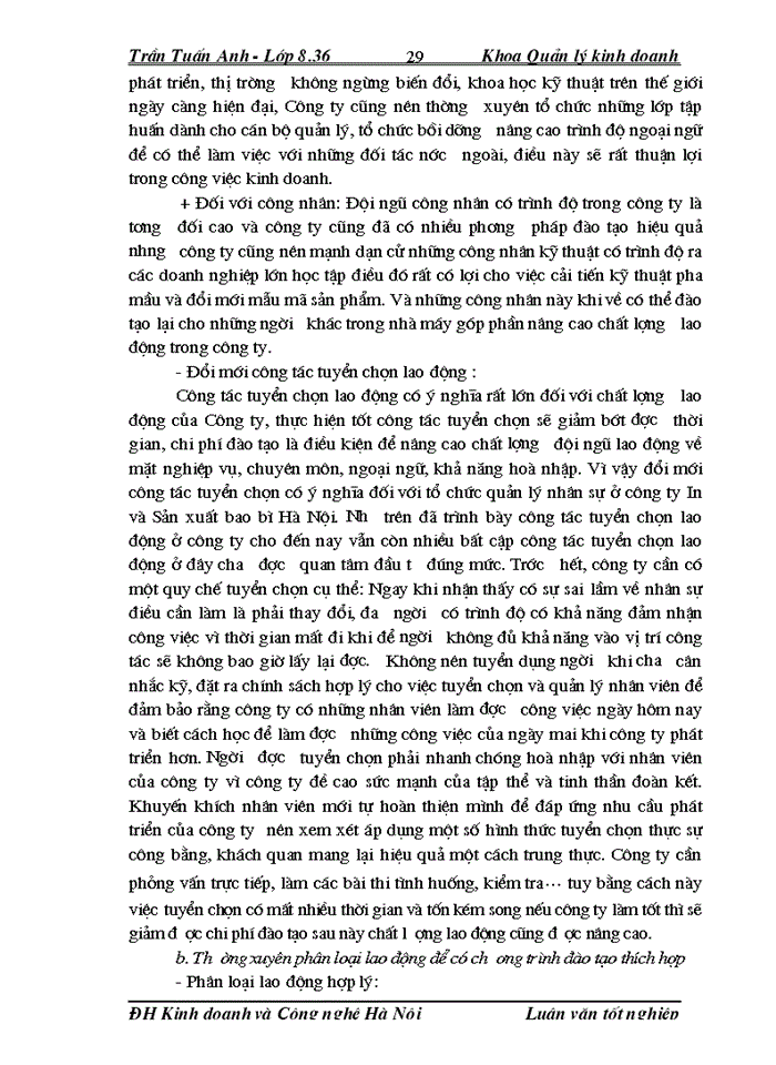 image for page Thực trạng về tổ chức giáo dục đào tạo và phát triển nguồn nhân lực tại công ty In và Sản xuất bao bì Hà Nội- một số giải pháp nhằm hoàn thiện công tác trên