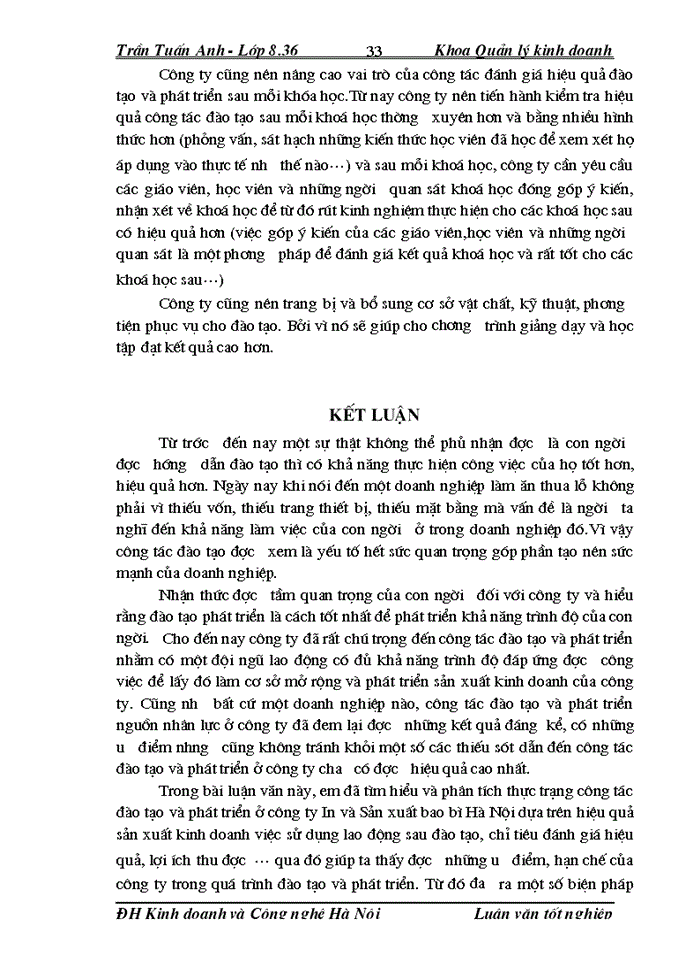 image for page Thực trạng về tổ chức giáo dục đào tạo và phát triển nguồn nhân lực tại công ty In và Sản xuất bao bì Hà Nội- một số giải pháp nhằm hoàn thiện công tác trên