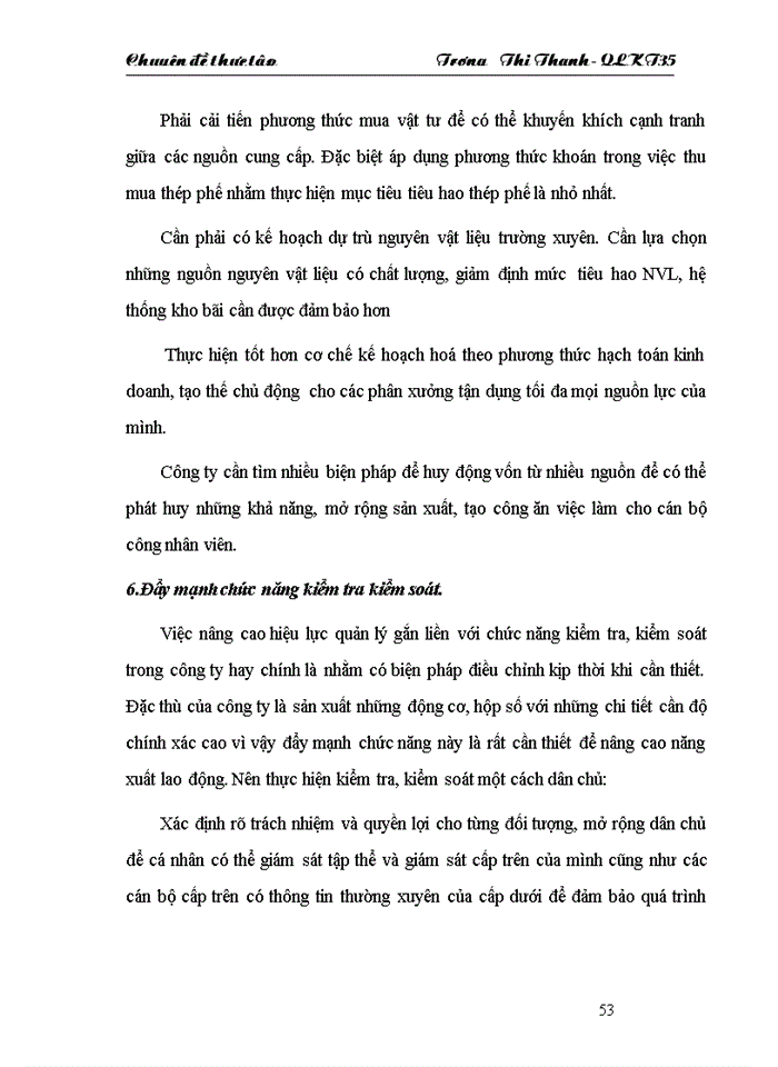 image for page Một số giải pháp nhằm góp phần hoàn thiện công tác tổ chức quản lý của Công ty TNHH Nhà nước một thành viên Diesel Sông Công