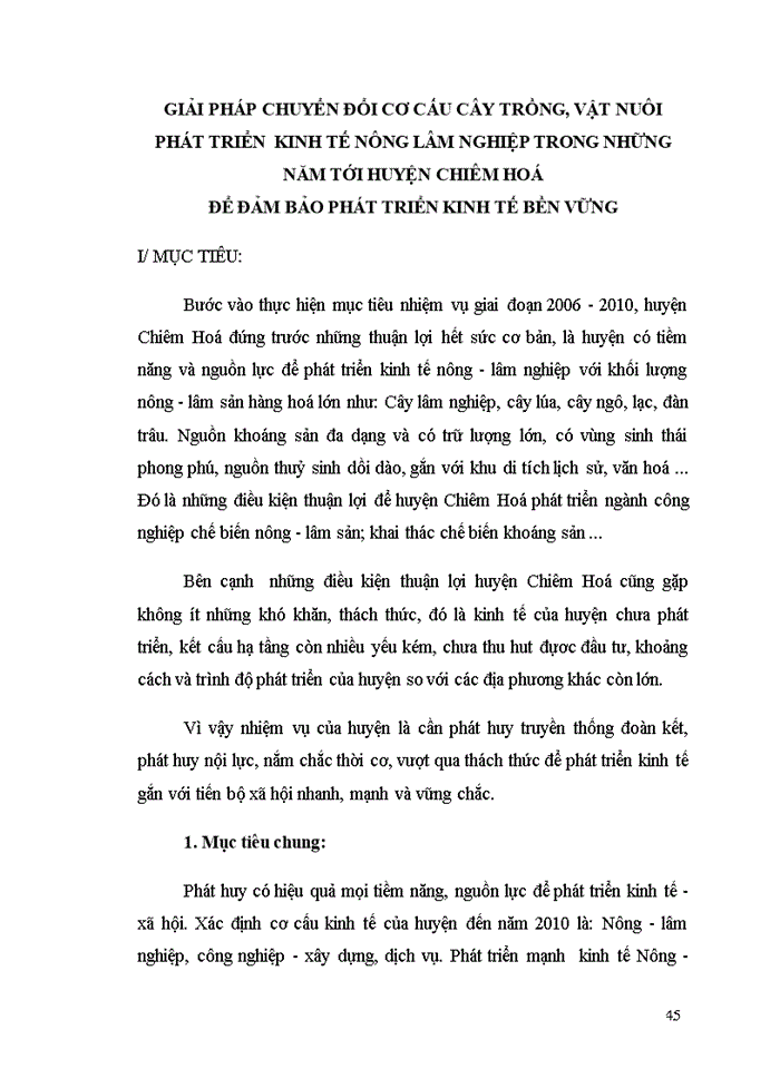 image for page Thực trạng và những giải pháp thực hiện việc chuyển đổi cơ cấu giống cây trồng, vật nuôi và phát triển kinh tế trên địa bàn huyện Chiêm Hoá