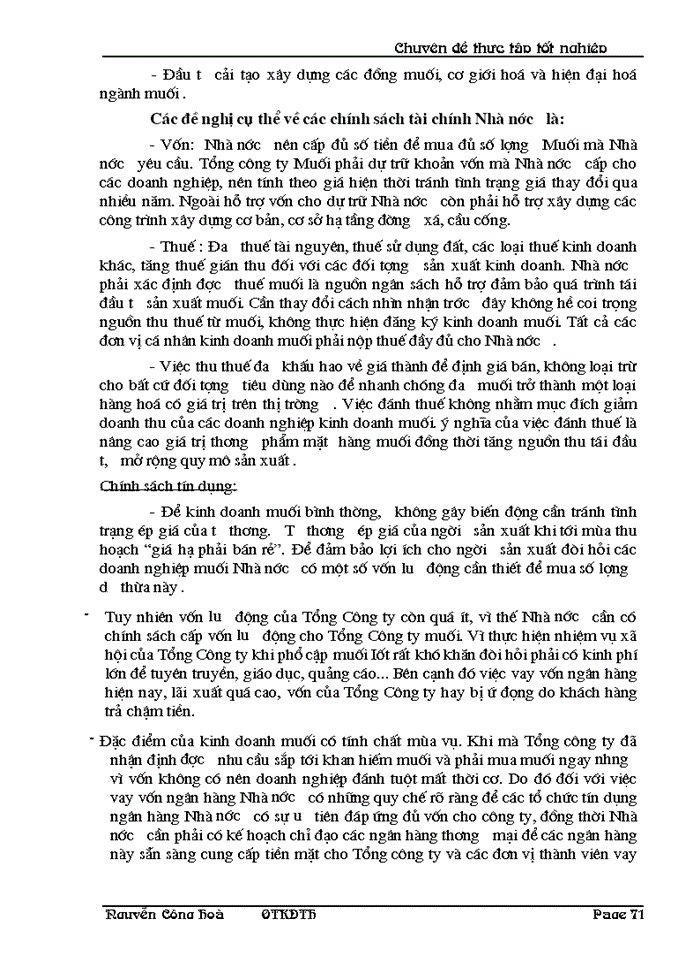 image for page Một số biện pháp góp phần nâng cao hiệu quả kinh doanh muối ở Tổng Công ty Muối Việt nam