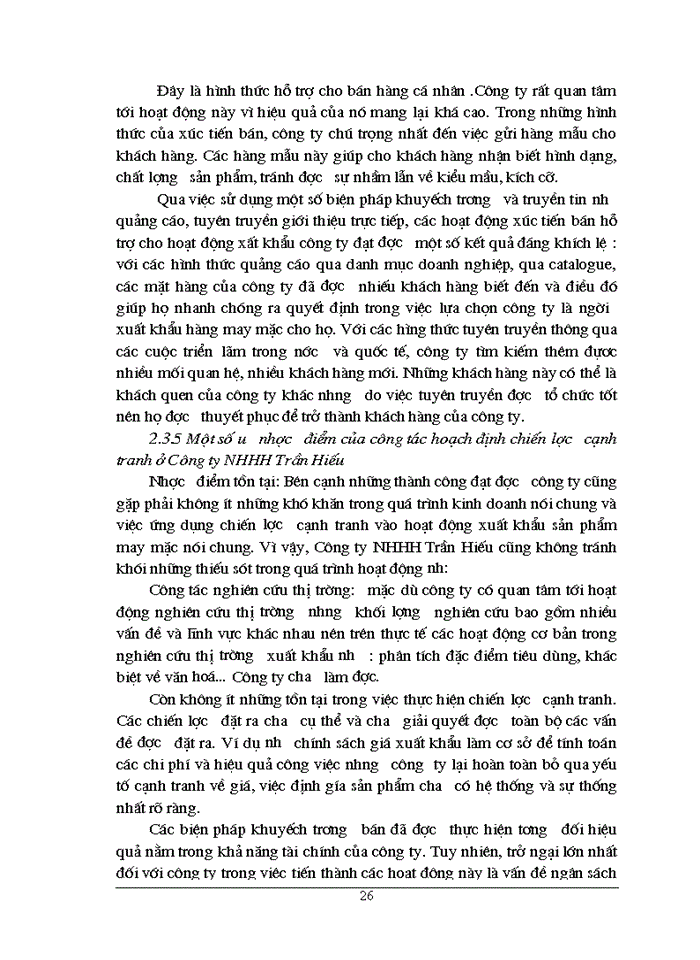 image for page Những giải pháp nâng cao khả năng cạnh tranh của một số mặt hàng xuất khẩu chủ yếu ở Công ty TNHH Trần Hiếu