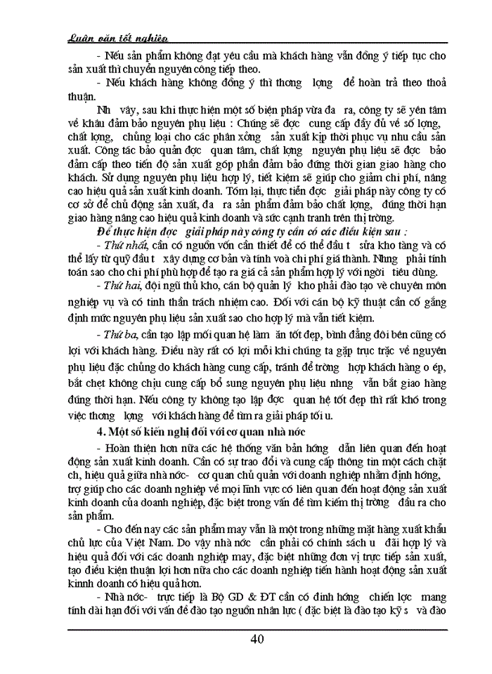 image for page Quản lý chất lượng sản phẩm ở Công ty cổ phần May Hưng Yên và một số giải pháp góp phần nâng cao chất lượng sản phẩm