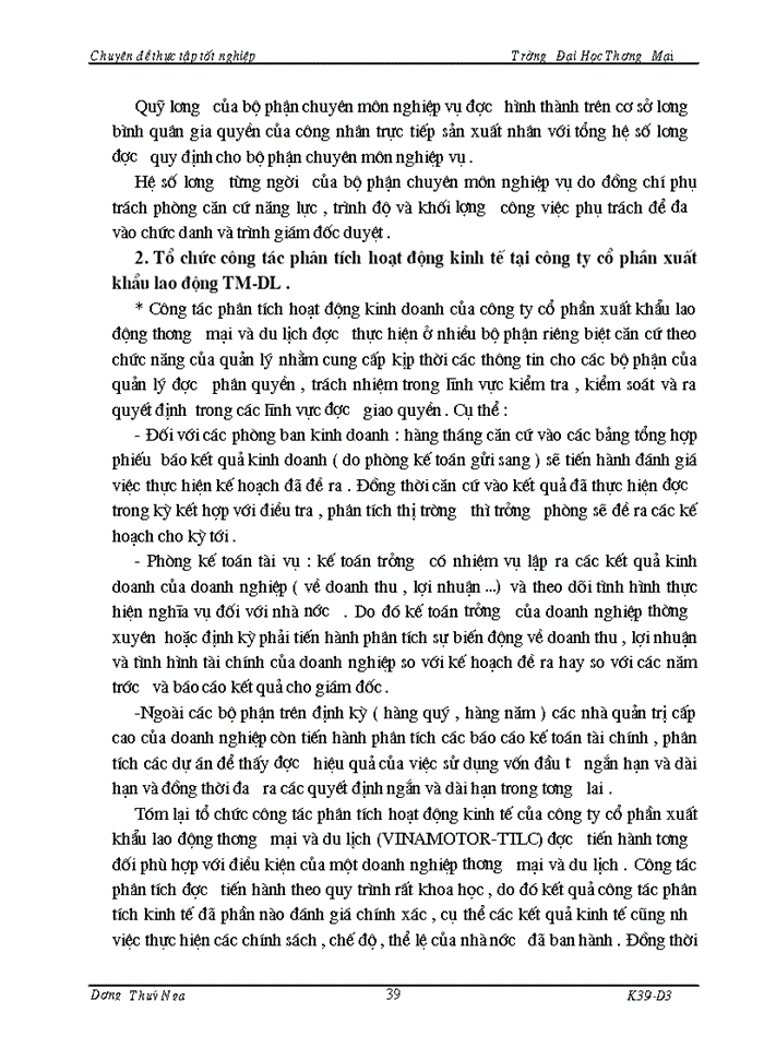 image for page Hoàn thiện nội dung và phương pháp phân tích lao động , tiền lương “ tại công ty Cổ phần xuất khẩu lao động thương mại và du lịch VINAMOTOR –TTLC