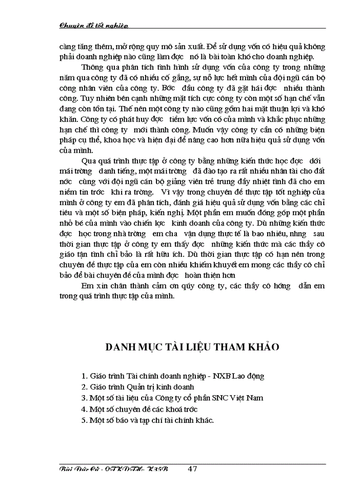 image for page Một số giải pháp nhằm nâng cao hiệu quả sử dụng vốn tại công ty cổ phần SNC Việt Nam