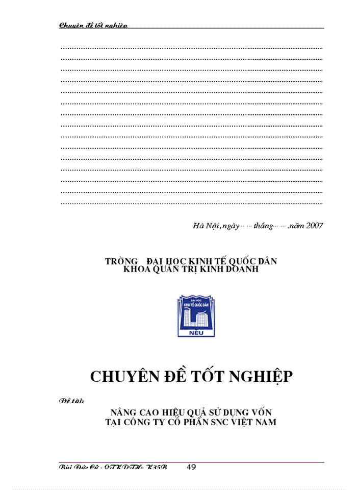 image for page Một số giải pháp nhằm nâng cao hiệu quả sử dụng vốn tại công ty cổ phần SNC Việt Nam