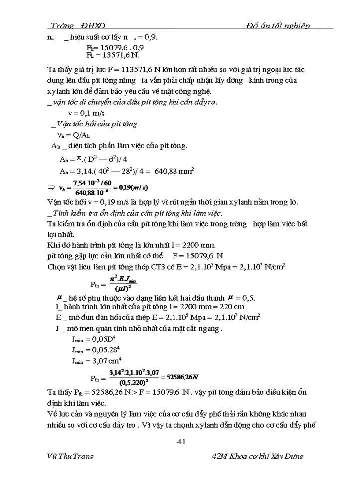 image for page Thiết kế hệ thống thủy lực dẫn động các cơ cấu