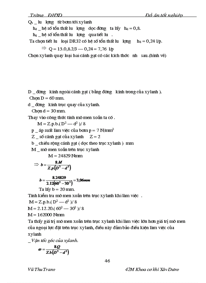 image for page Thiết kế hệ thống thủy lực dẫn động các cơ cấu