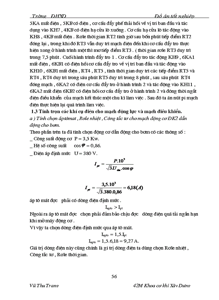 image for page Thiết kế hệ thống thủy lực dẫn động các cơ cấu