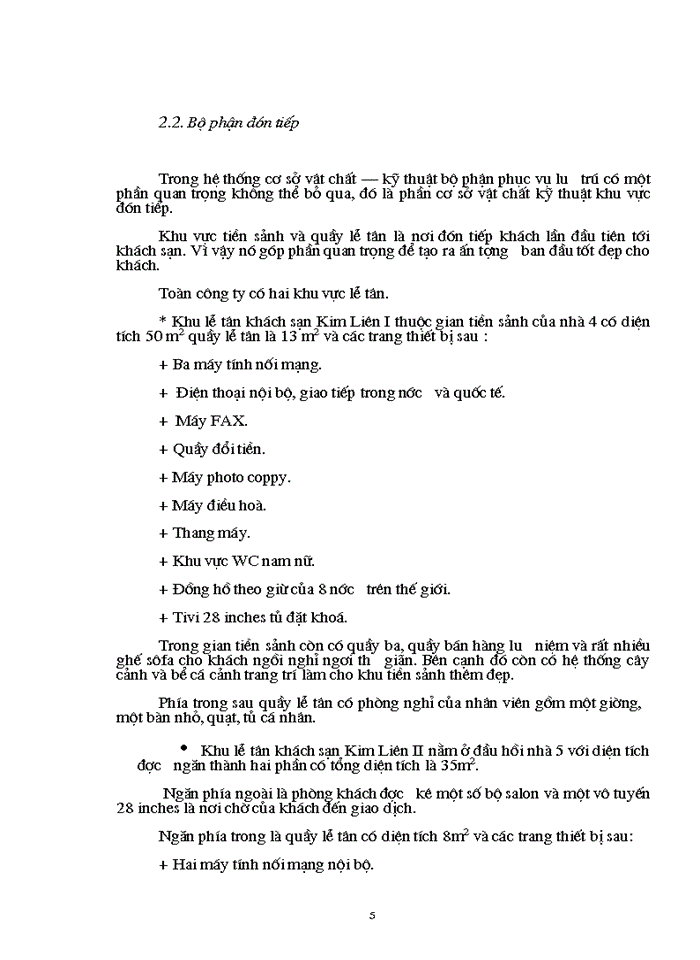 image for page Phương hướng và mục tiêu kinh doanh của Công ty khách sạn Kim Liên