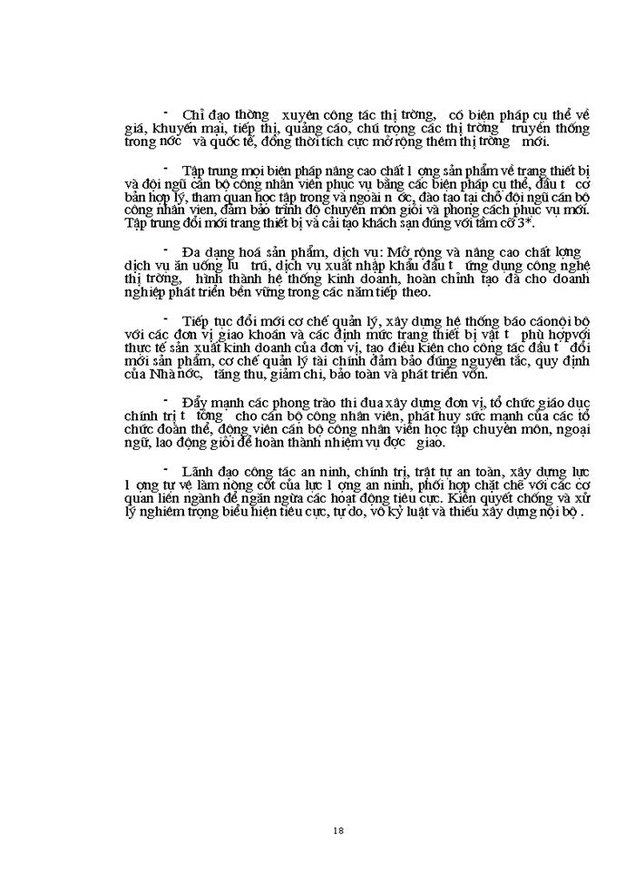 image for page Phương hướng và mục tiêu kinh doanh của Công ty khách sạn Kim Liên